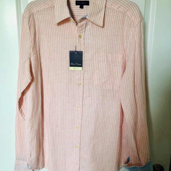 Alan Flusser Linen Cotton Long Sleeve Shirt. - Picture 3 of 11